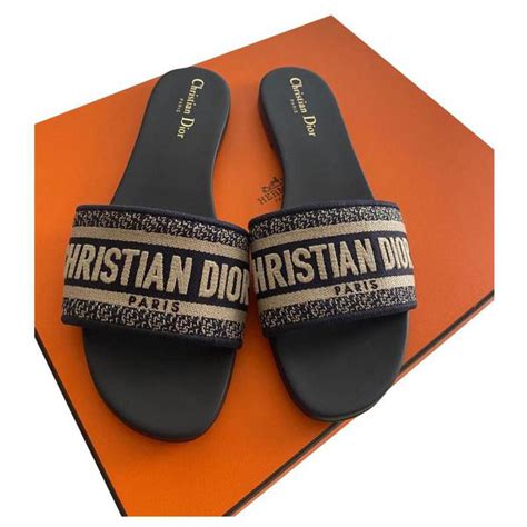 dior new slides|christian Dior slides navy blue.